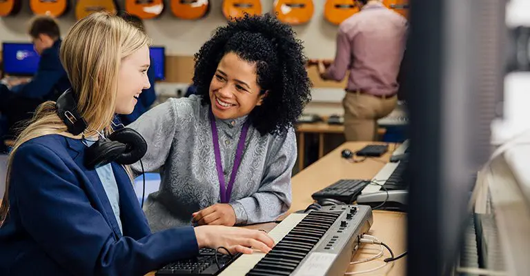 Staff member helping a customer