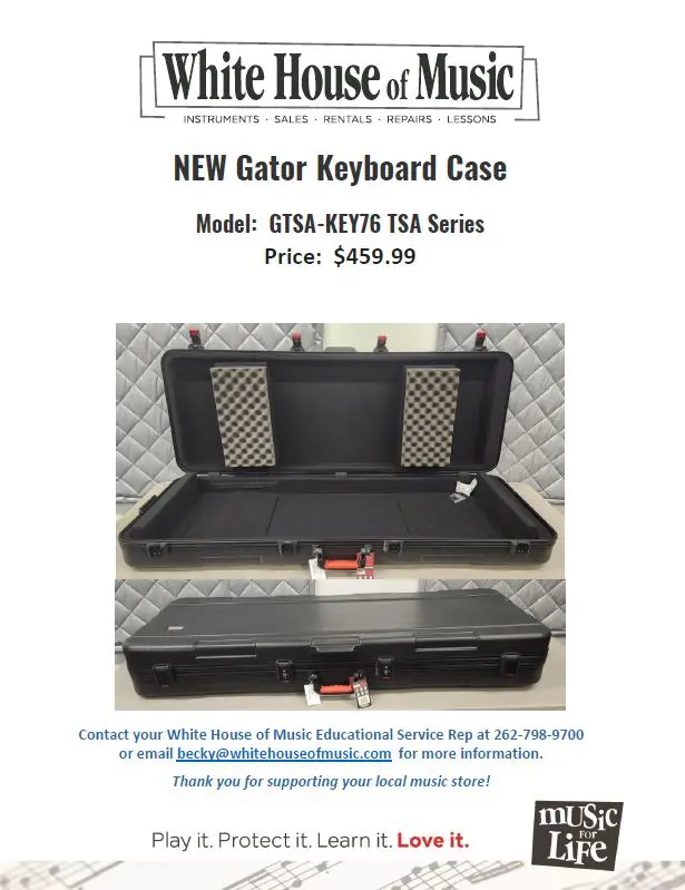 Gator Keyboard Case, $459 USD contact becky@whitehouseofmusic.com