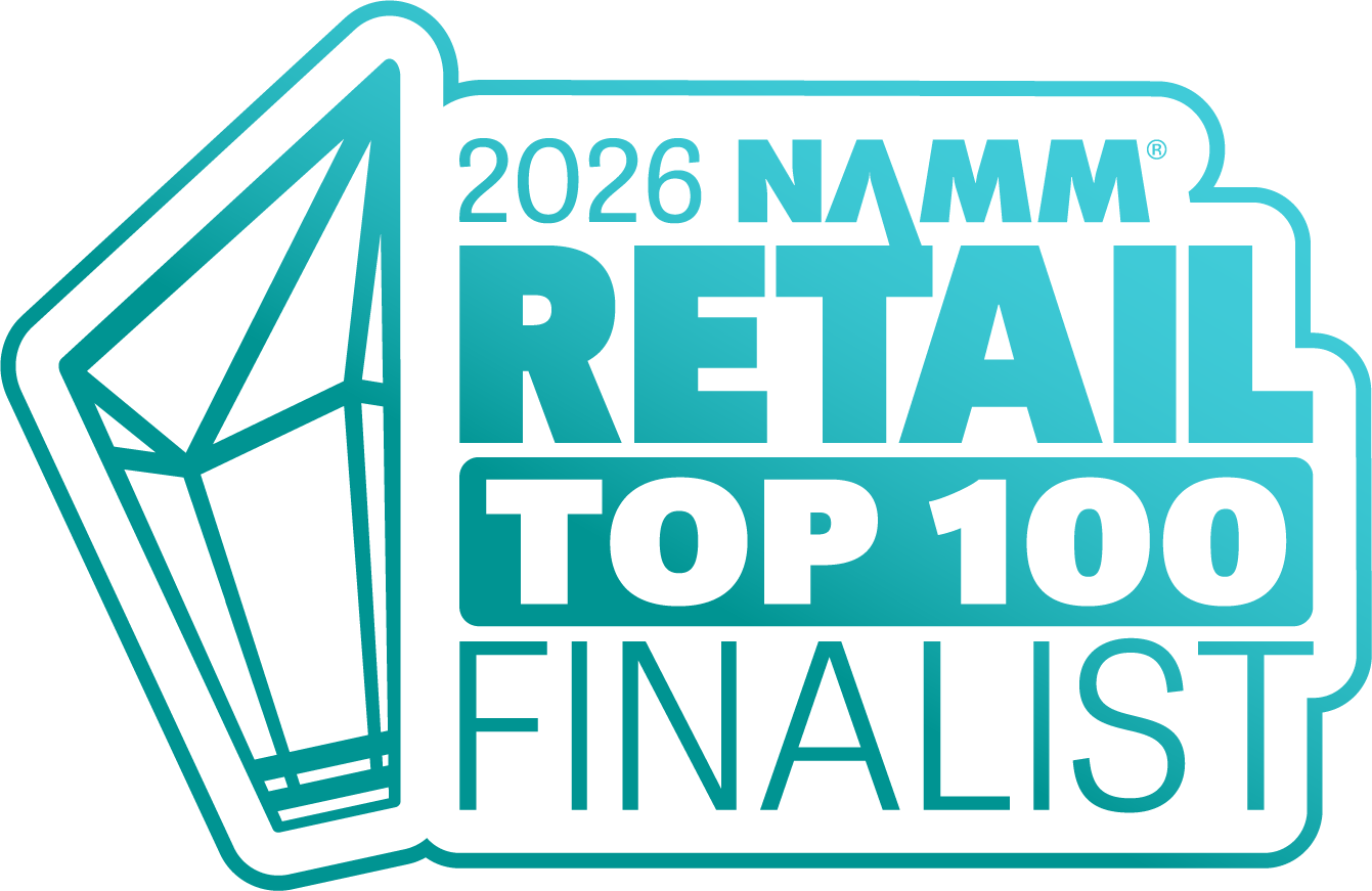 2026 NAMM Top 100 Retail Finalist NAMM (National Association of Music Merchants) Top 100 Finalist Badge