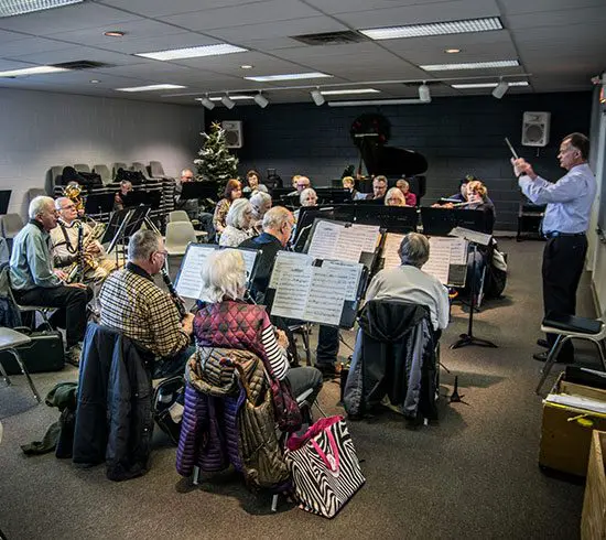 The New Horizons Band performing