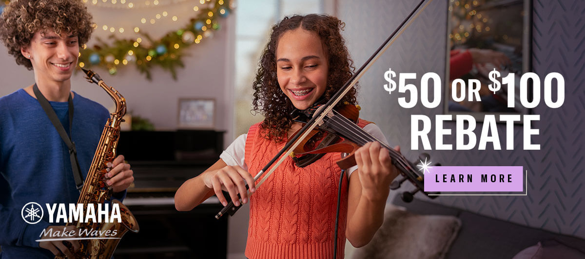 Yamaha Band Rebate $50 or $100 Rebate