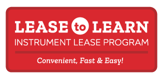 Lease to Learn Logo, Instrument Lease Program, Convenient, Fast, and Easy!