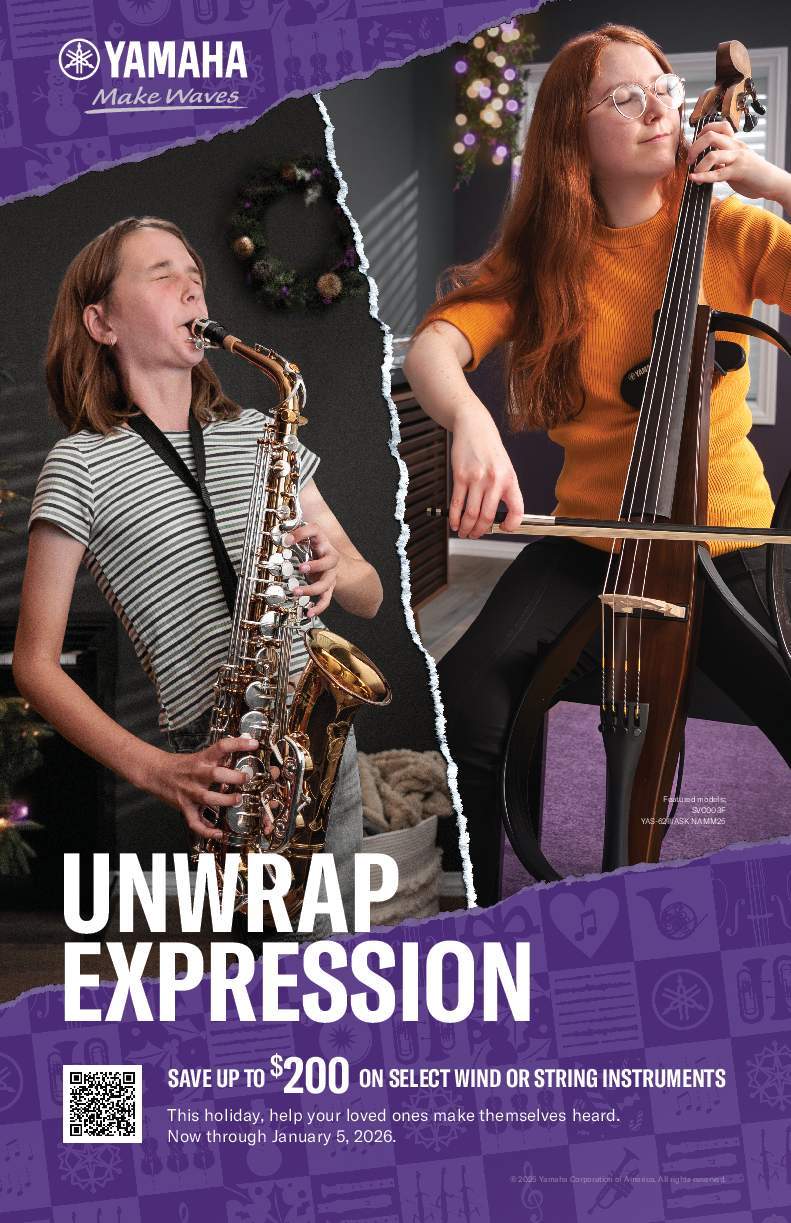 Unwrap Expression - Yamaha Holiday Rebate up to $200 on select wind and string instruments. See store for details. 