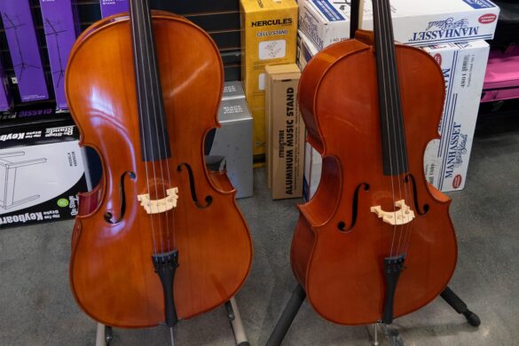 West Bend Cello's on Stands