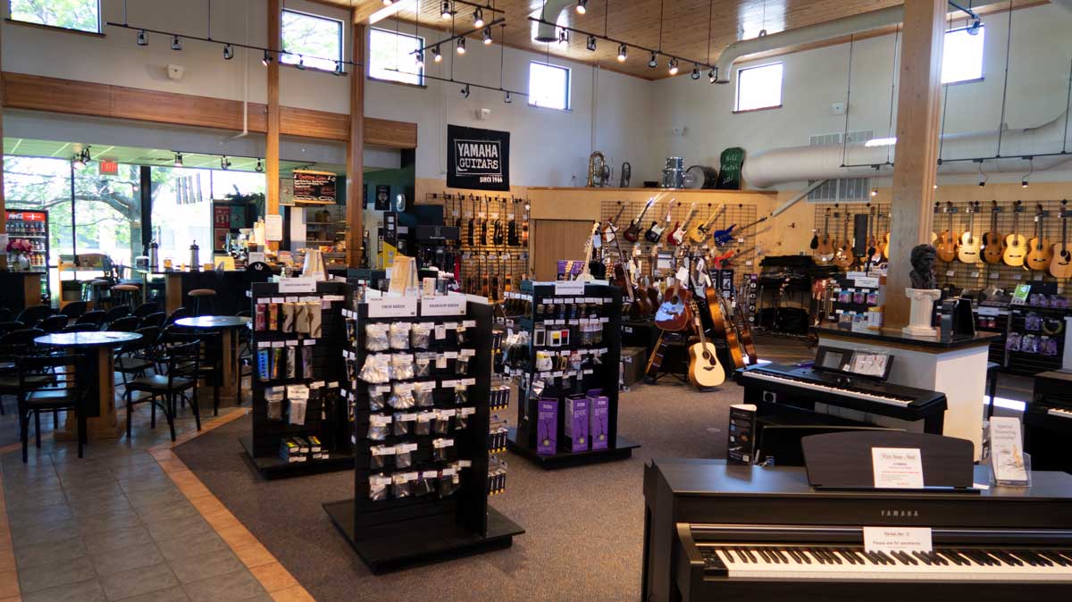 Interior of the Hartland location of White House of Music